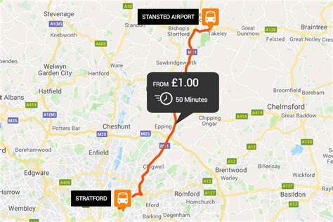stratford to stansted airport